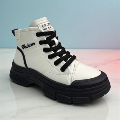 Ботинки женские зимние PINDIAN искусственная кожа белые 10822