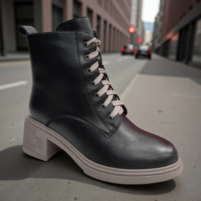 Ботинки женские зимние PINDIAN прессованная кожа черные 10871 Ботинки женские зимние PINDIAN прессованная кожа черные 10871