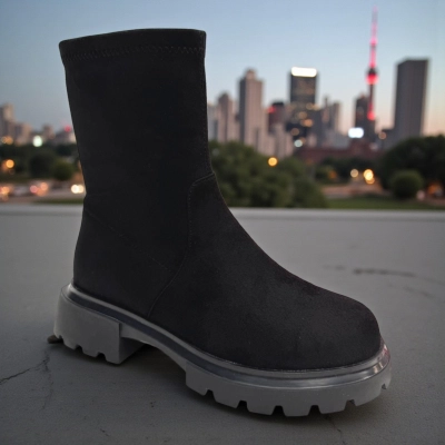 Ботинки женские зимние PINDIAN прессованная замша черные 10876 Ботинки женские зимние PINDIAN прессованная замша черные 10876