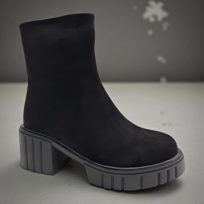 Ботинки женские зимние PINDIAN прессованная замша черные 10879 Ботинки женские зимние PINDIAN прессованная замша черные 10879