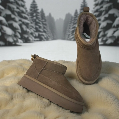 Угги женские зимние натуральная замша коричневые M6272-5P Угги женские зимние натуральная замша коричневые M6272-5P