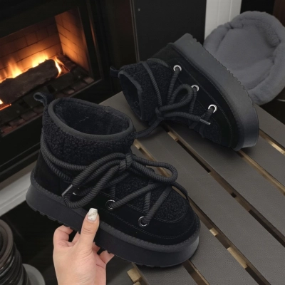 Угги женские зимние натуральная замша черные M6135-1P Угги женские зимние натуральная замша черные M6135-1P