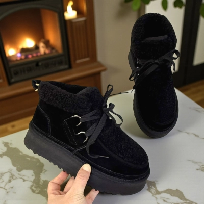 Угги женские зимние натуральная замша черные M6259-1P Угги женские зимние натуральная замша черные M6259-1P