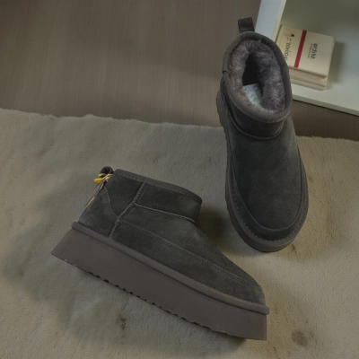 Угги женские зимние натуральная замша графитовые M6272-7P Угги женские зимние натуральная замша графитовые M6272-7P