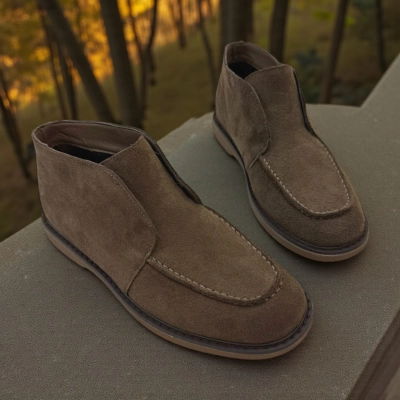 Ботинки женские осенние натуральная замша коричневые E8125-59P Ботинки женские осенние натуральная замша коричневые E8125-59P