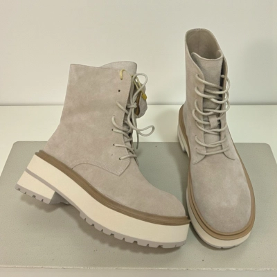 Ботинки женские осенние натуральная замша бежевые E5267-31P