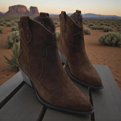 Казаки женские осенние натуральная замша коричневые E8688-11P Казаки женские осенние натуральная замша коричневые E8688-11P