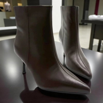 Ботильоны женские осенние натуральная кожа шоколадные E8072-9P Ботильоны женские осенние натуральная кожа шоколадные E8072-9P