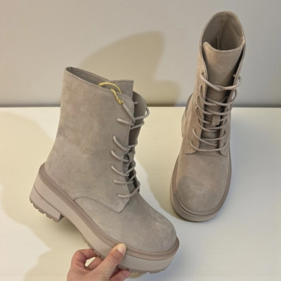 Ботинки женские зимние натуральная замша бежевые M5393-31P Ботинки женские зимние натуральная замша бежевые M5393-31P