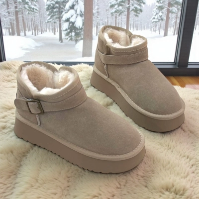 Угги женские зимние натуральная замша капучино M6158-4 Угги женские зимние натуральная замша капучино M6158-4