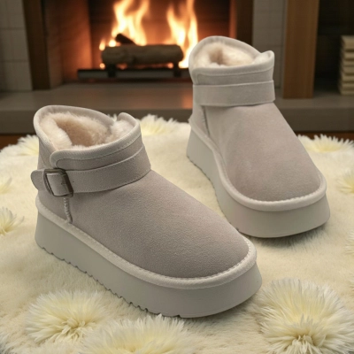 Угги женские зимние натуральная замша капучино M6158-1