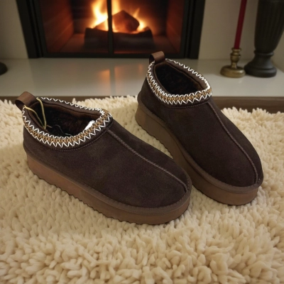 Угги женские зимние натуральная замша шоколадные M6213-15