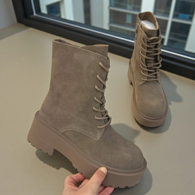 Ботинки женские осенние натуральная замша капучино E5251-23P