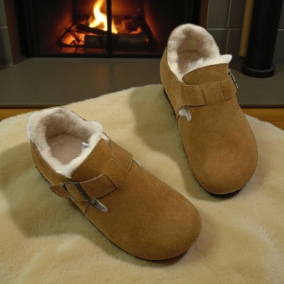 Полуботинки женские зимние натуральная замша коричневые M6163-3P