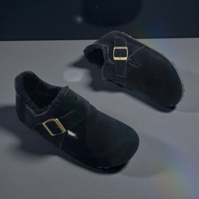 Полуботинки женские зимние натуральная замша черные M6163-1P