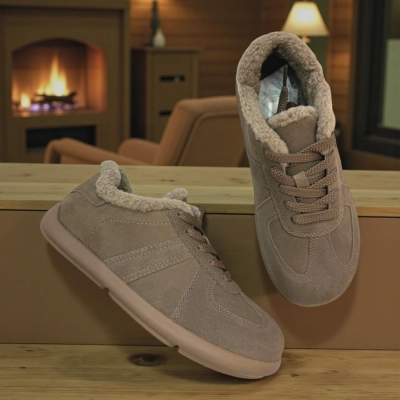 Кроссовки женские зимние натуральная замша коричневые M6271-18P