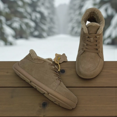 Кроссовки женские зимние натуральная замша коричневые M6269-18P