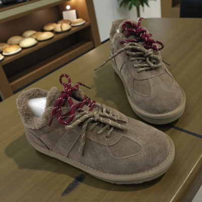 Кроссовки женские зимние натуральная замша коричневые M2301-5P