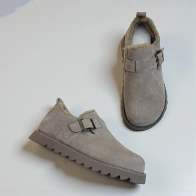 Полуботинки женские зимние натуральная замша капучино M2202-7P