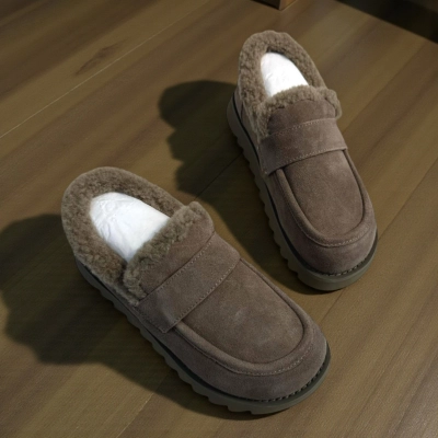 Полуботинки женские зимние натуральная замша коричневые M2203-3P