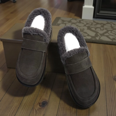 Полуботинки женские зимние натуральная замша коричневые M2203-5P