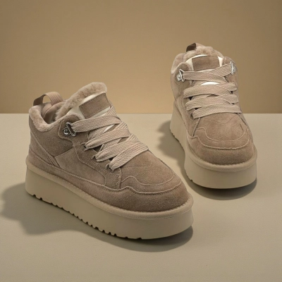 Ботинки женские зимние натуральная замша коричневые M6163-6P