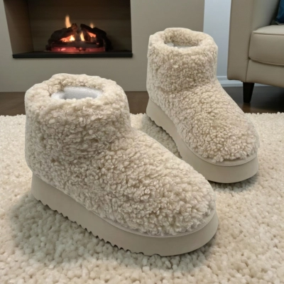 Угги женские зимние текстильные бежевые M6122-3