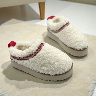 Угги женские зимние текстильные белые M6152-2