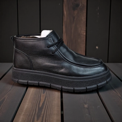 Ботинки женские зимние натуральная кожа черные 11148