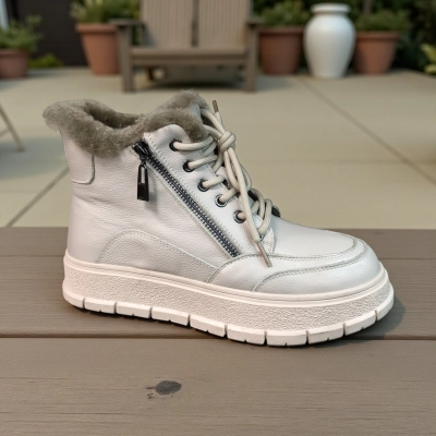 Ботинки женские зимние натуральная кожа капучино 11174