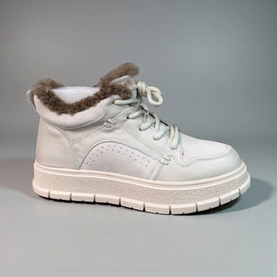 Ботинки женские зимние натуральная кожа капучино 11178