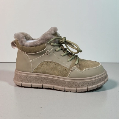 Ботинки женские зимние натуральная замша с кожей хаки 11181 Ботинки женские зимние натуральная замша с кожей хаки 11181