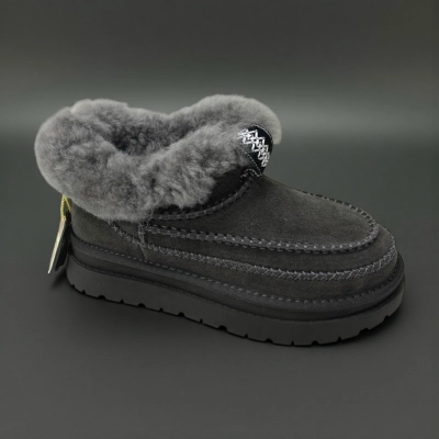 Угги женские зимние натуральная замша серые M9203-2 Угги женские зимние натуральная замша серые M9203-2
