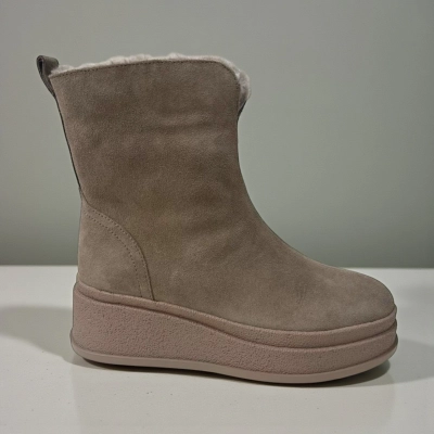 Ботинки женские зимние натуральная замша капучино M8029-2