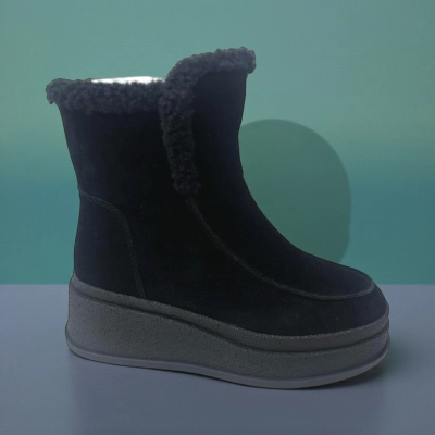 Ботинки женские зимние натуральная замша черные M8030-1 Ботинки женские зимние натуральная замша черные M8030-1