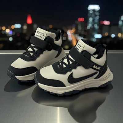 Кроссовки детские на зиму искусственная кожа бежевые A8865-6 Кроссовки детские на зиму искусственная кожа бежевые A8865-6