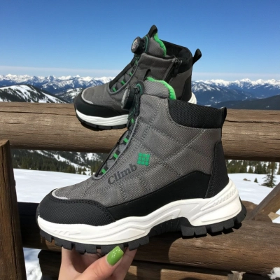 Ботинки детские на зиму искусственная кожа серые A7716-7