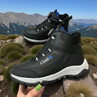 Ботинки детские на зиму искусственная кожа черные A7731-10