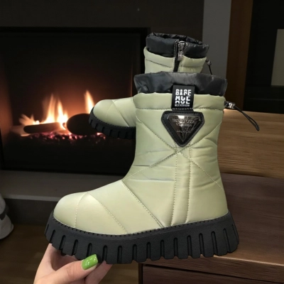 Дутики детские на зиму текстильные фисташковые A5017-16 Дутики детские на зиму текстильные фисташковые A5017-16