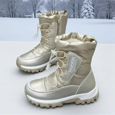 Дутики детские на зиму искусственная кожа с текстилем бронзовые A5559-11 Дутики детские на зиму искусственная кожа с текстилем бронзовые A5559-11