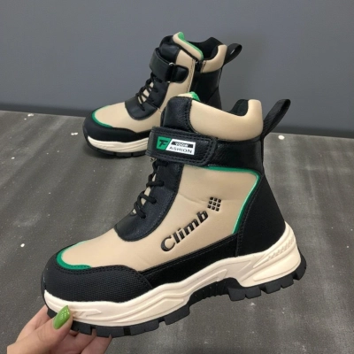 Ботинки детские на зиму искусственная кожа бежевые A6686-11 Ботинки детские на зиму искусственная кожа бежевые A6686-11