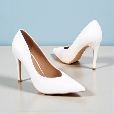 Туфли женские лодочки GUOQISONG G&S искусственная кожа белые QS23-5 Туфли женские лодочки GUOQISONG G&S искусственная кожа белые QS23-5