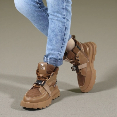 Ботинки женские зимние SAIVVILA натуральная кожа и замша коричневые A1032-17 Ботинки женские зимние SAIVVILA натуральная кожа и замша коричневые A1032-17