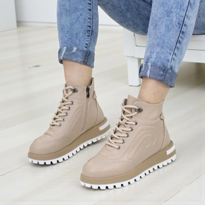 Ботинки женские зимние SAIVVILA натуральная кожа бежевые A1024-17 Ботинки женские зимние SAIVVILA натуральная кожа бежевые A1024-17