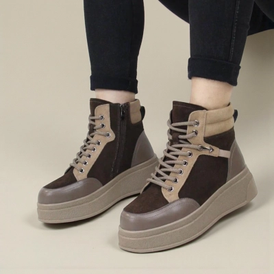 Ботинки женские зимние SAIVVILA натуральная кожа замша коричневые A1023-8 Ботинки женские зимние SAIVVILA натуральная кожа замша коричневые A1023-8