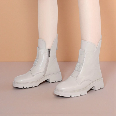 Полусапоги женски зимние натуральная кожа капучино W243-3