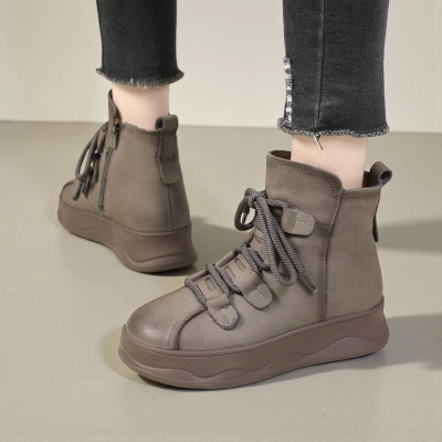 Ботинки женски зимние натуральная кожа капучино YM199-4