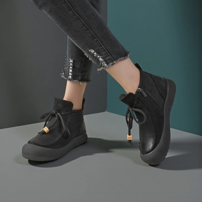 Зимние женские ботинки малыши YM054-9XM артикула черного цвета выполнены из натуральной кожи Зимние женские ботинки малыши YM054-9XM артикула черного цвета выполнены из натуральной кожи