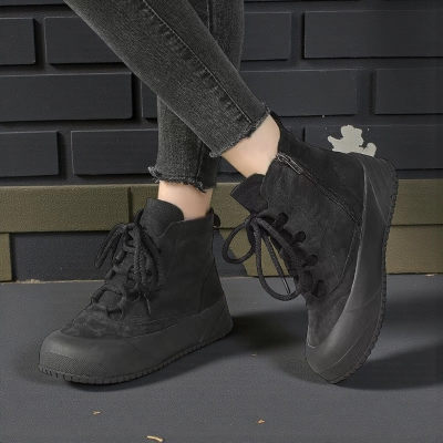 Женские зимние ботинки модели YM098-1 натуральная кожа черные Женские зимние ботинки модели YM098-1 натуральная кожа черные