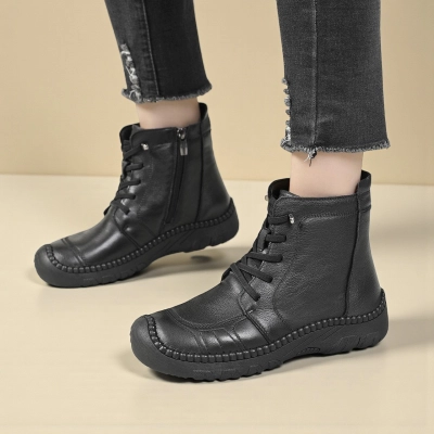 Женские зимние ботинки модели YM192-1 натуральная кожа черные Женские зимние ботинки модели YM192-1 натуральная кожа черные